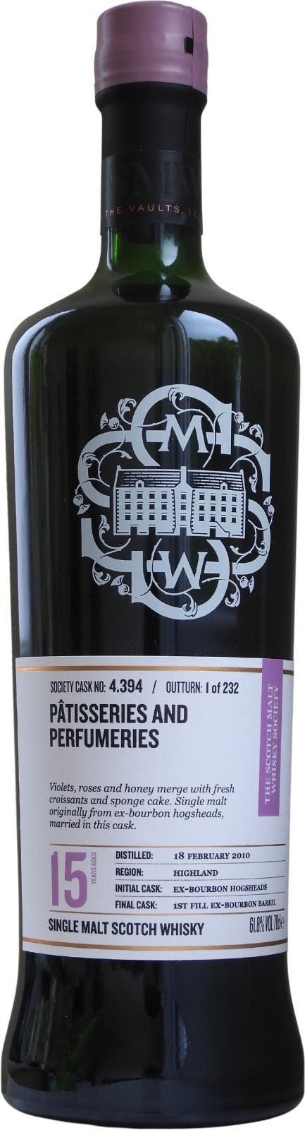 Highland Park 2010 SMWS 4.394 Pâtisseries and perfumeries