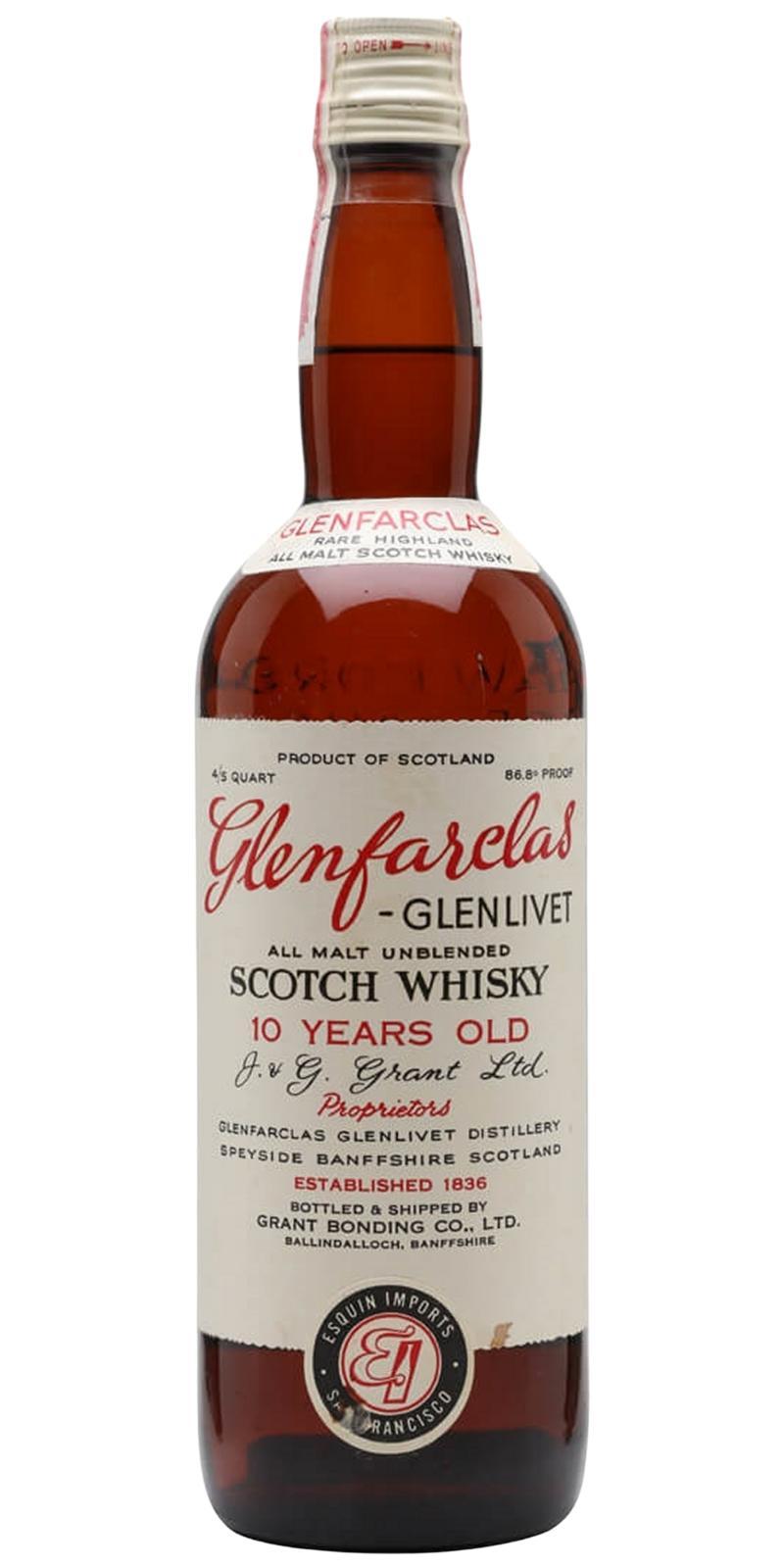 Glenfarclas 10-year-old  All Malt Unblended Scotch Whisky