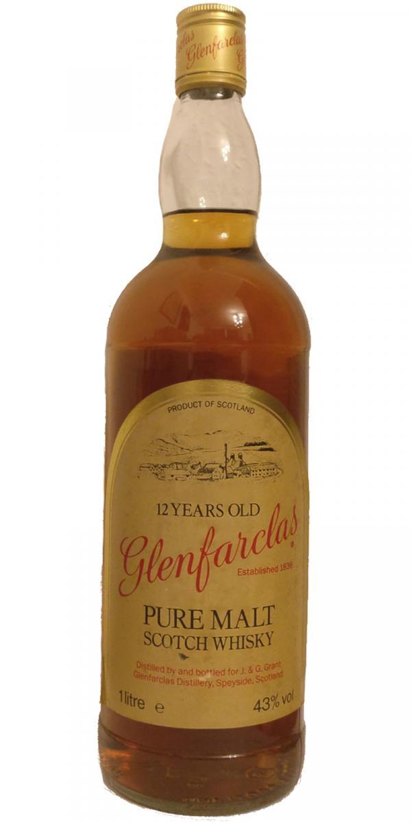 Glenfarclas 12-year-old - Pure Malt  Golden label, golden screw cap, Duty Free For Exportation Only