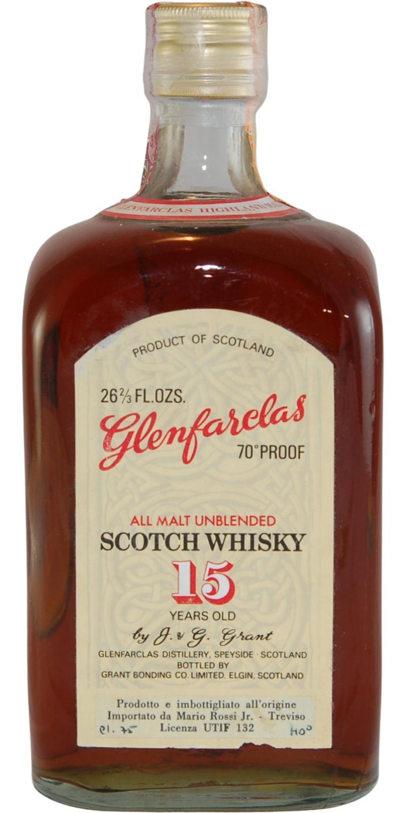 Glenfarclas 15-year-old  All Malt Unblended Scotch Whisky