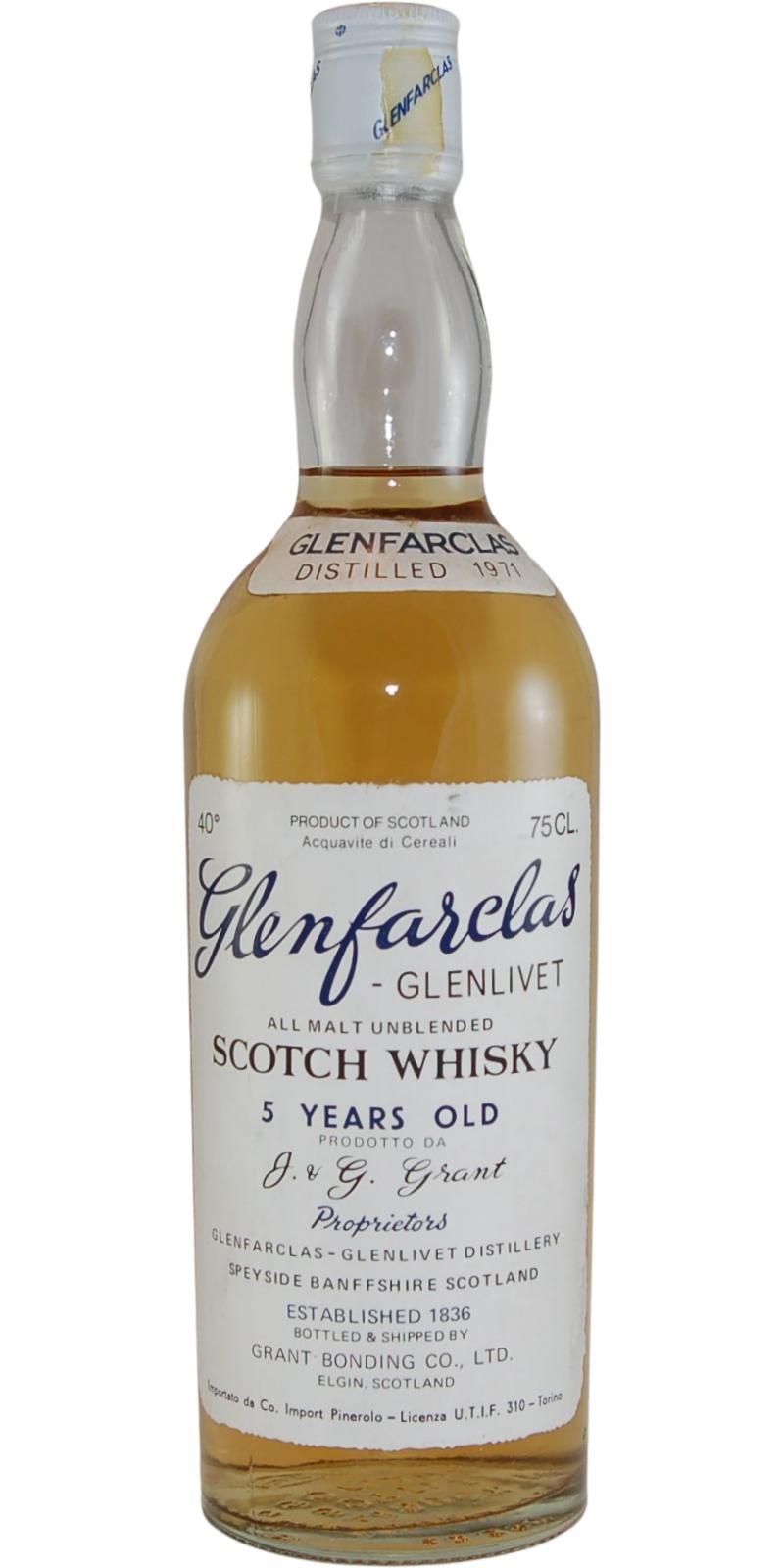 Glenfarclas 1971  All Malt Unblended Scotch Whisky