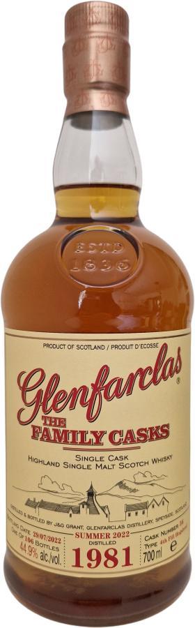 Glenfarclas 1981  The Family Casks (Release S22)