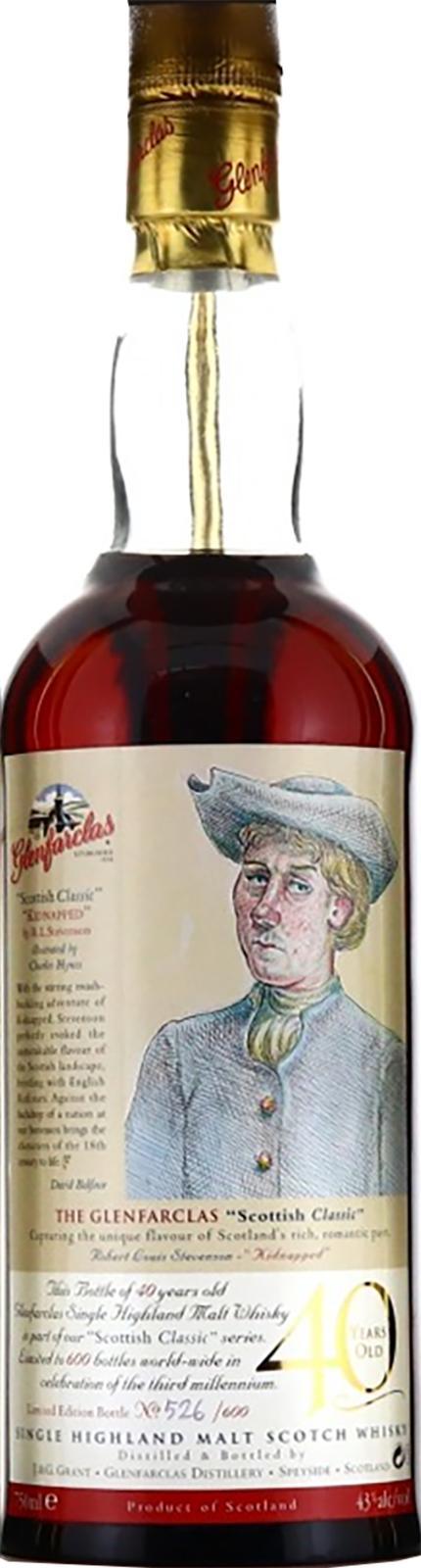 Glenfarclas 40-year-old Scottish Classic  "Kidnapped" by R.L. Stevenson