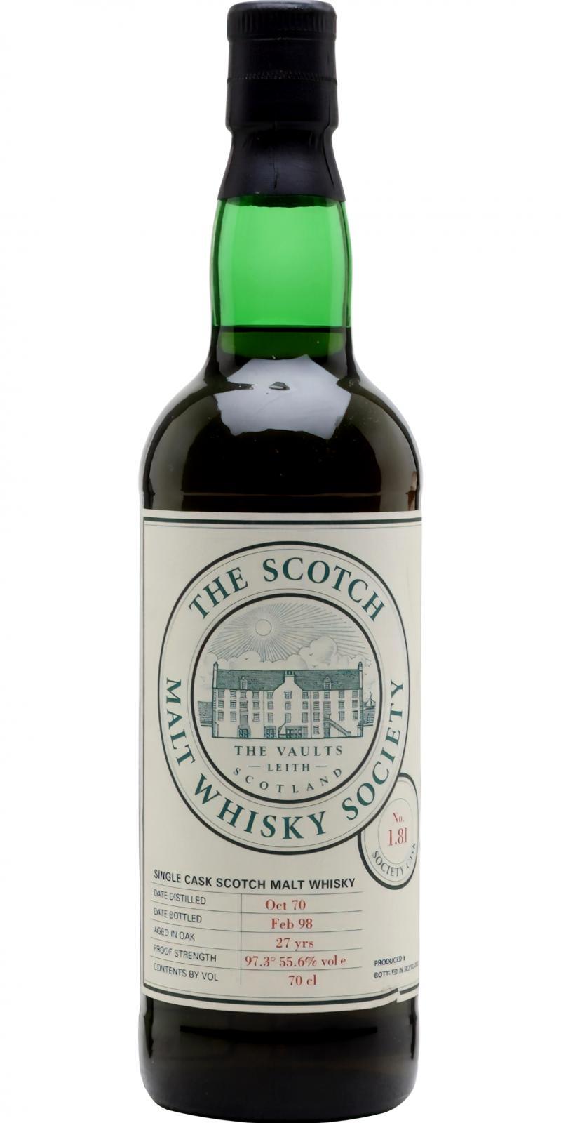 Glenfarclas 1970 SMWS 1.81  Swarfega