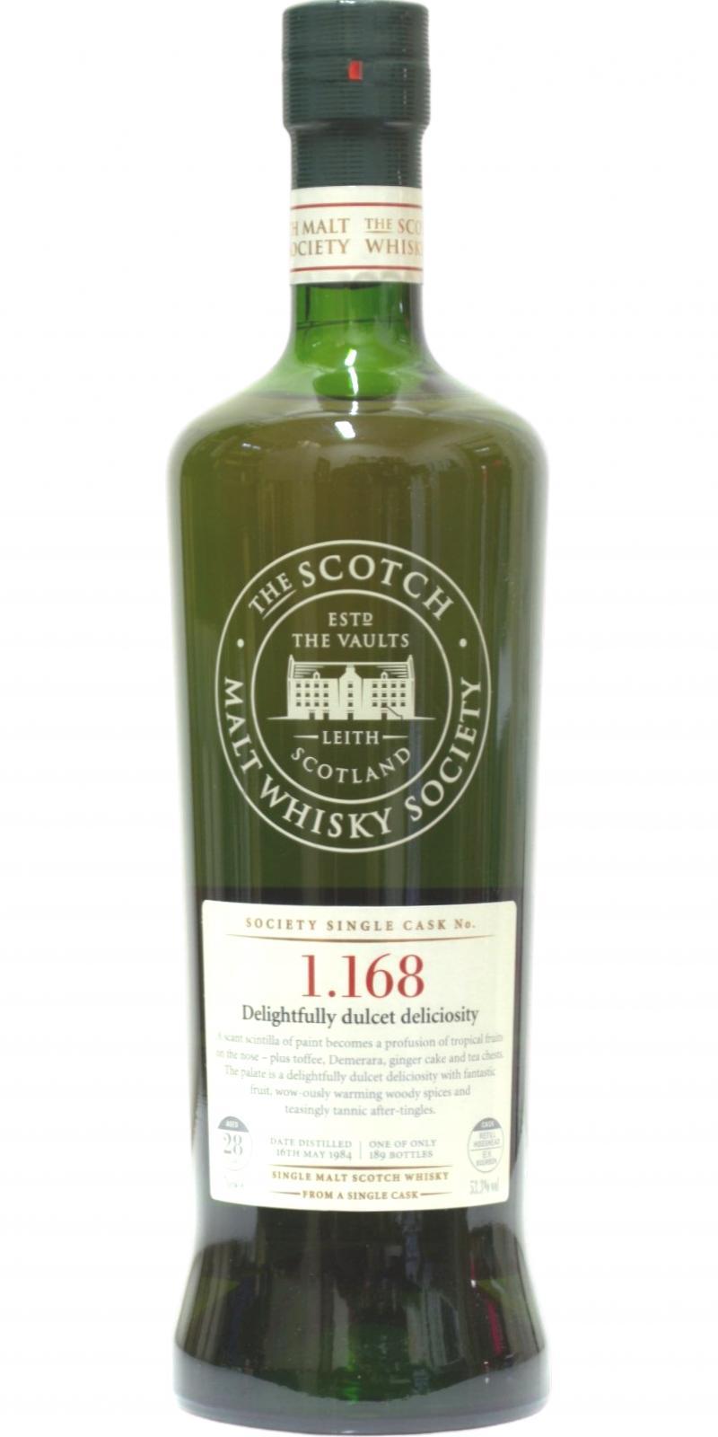 Glenfarclas 1984 SMWS 1.168  Delightfully dulcet deliciosity