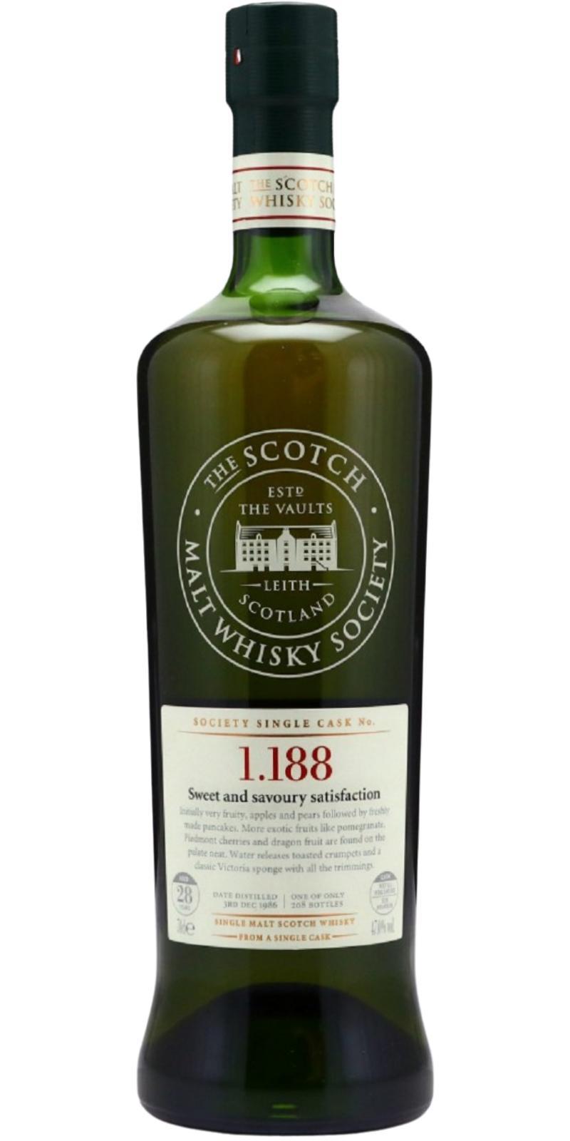 Glenfarclas 1986 SMWS 1.188  Sweet and savoury satisfaction