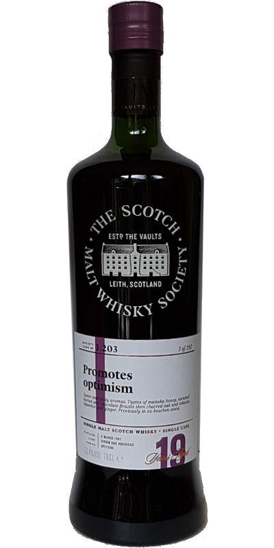 Glenfarclas 1997 SMWS 1.203  Promotes optimism
