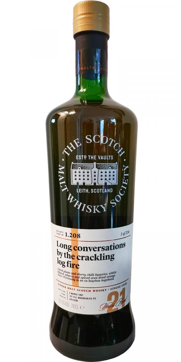 Glenfarclas 1997 SMWS 1.208  Long conversations by the crackling log fire