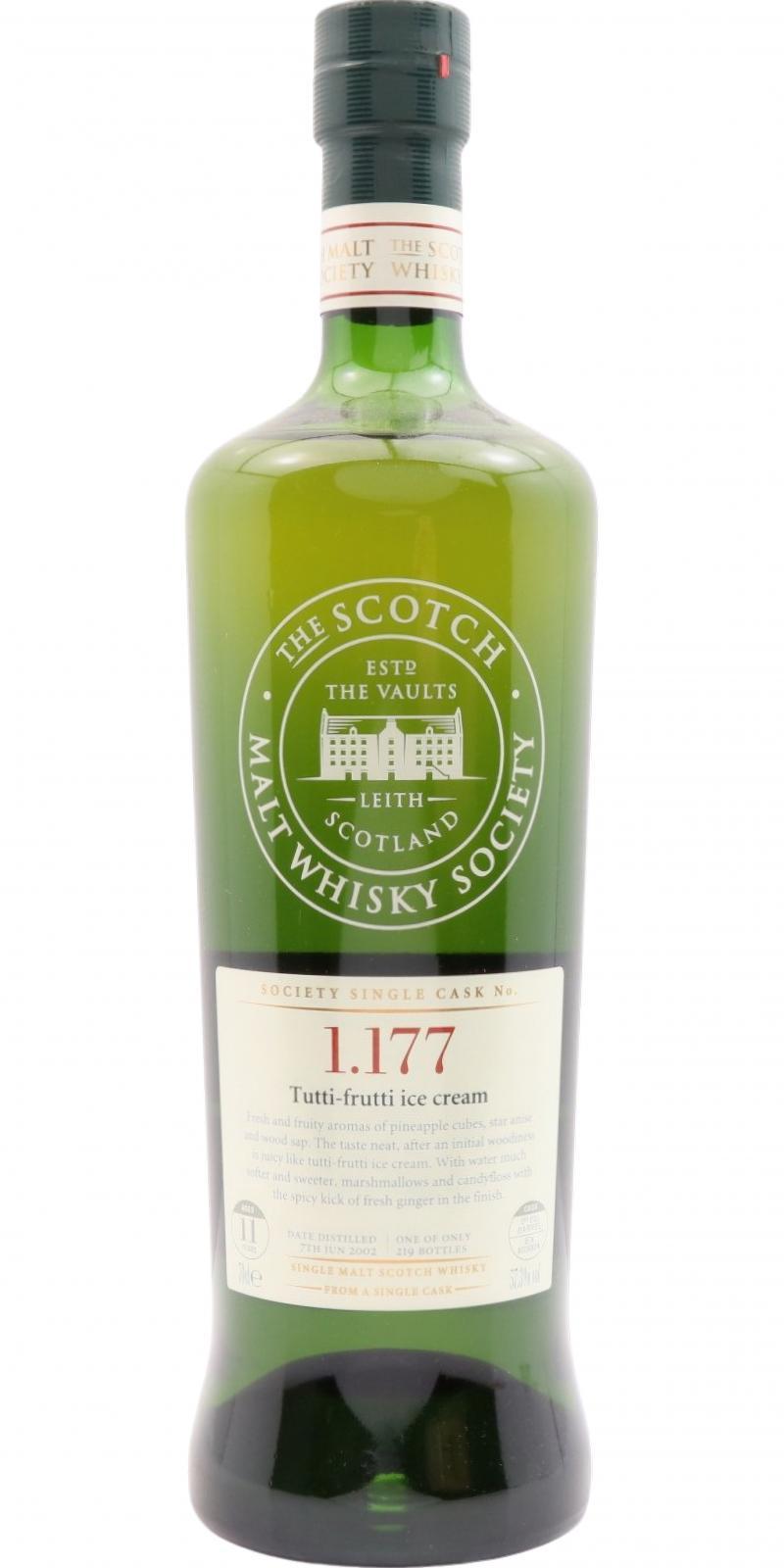 Glenfarclas 2002 SMWS 1.177  Tutti-frutti ice cream