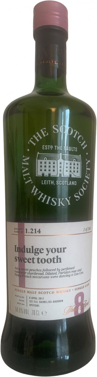 Glenfarclas 2011 SMWS 1.214  Indulge your sweet tooth
