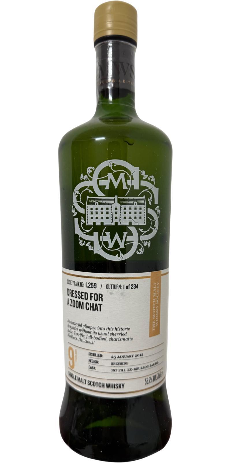 Glenfarclas 2012 SMWS 1.259  Dressed for a zoom chat