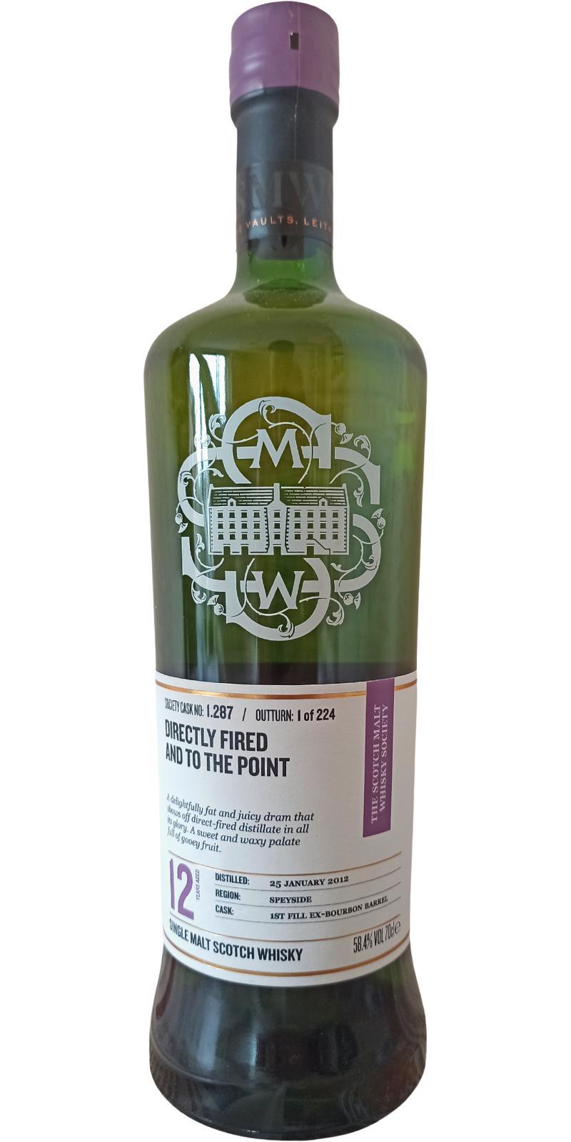 Glenfarclas 2012 SMWS 1.287  Directly fired and to the point