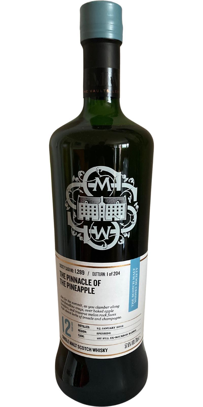 Glenfarclas 2012 SMWS 1.289  The pinnacle of the pineapple