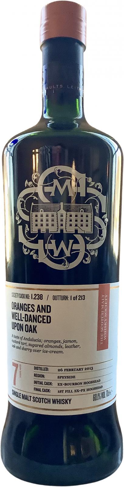 Glenfarclas 2013 SMWS 1.238  Oranges and well-danced upon oak