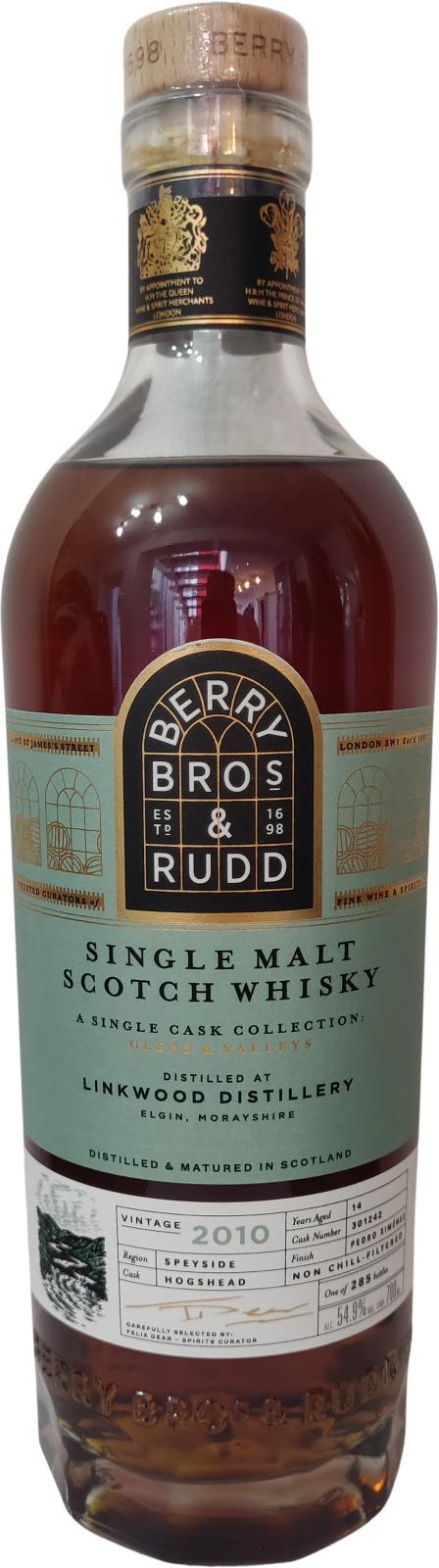 Linkwood 2010 BR A Single Cask Collection: Glens & Valleys