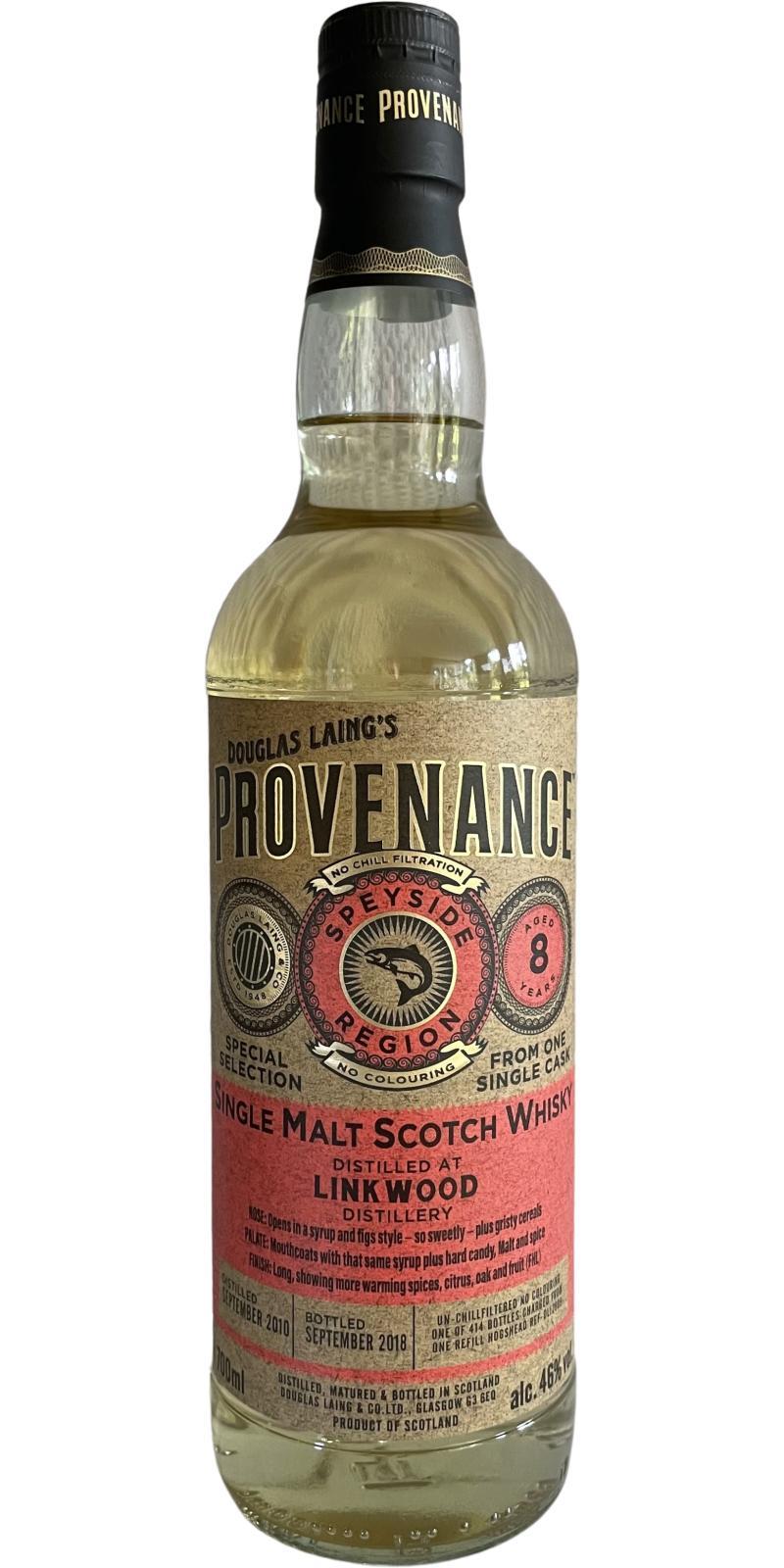 Linkwood 2010 DL Provenance