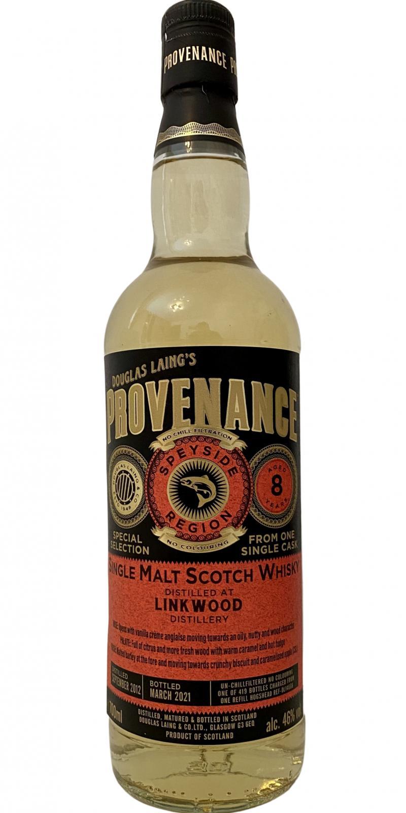 Linkwood 2012 DL Provenance