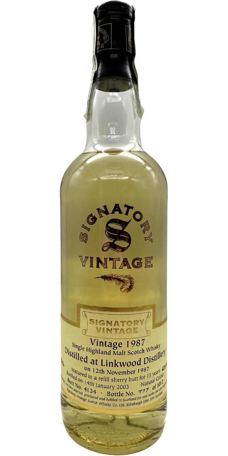 Linkwood 1987 SV Vintage Collection