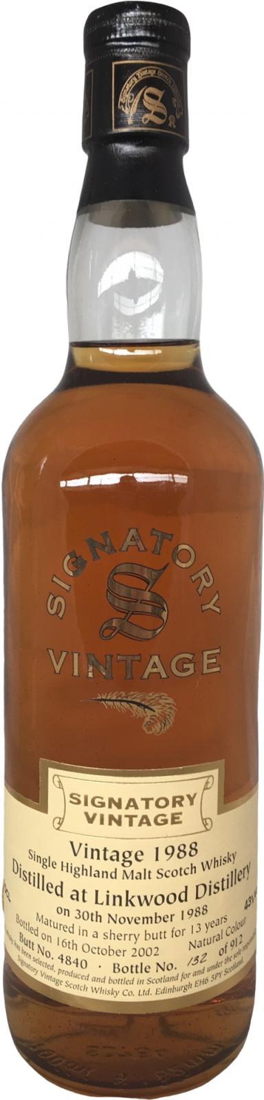 Linkwood 1988 SV Vintage Collection