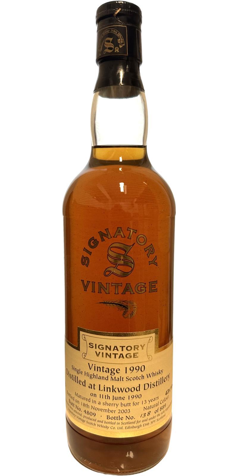 Linkwood 1990 SV Vintage Collection