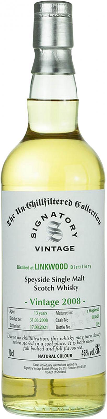 Linkwood 2008 SV The Un-Chillfiltered Collection