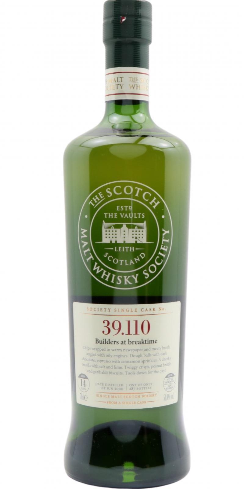 Linkwood 2000 SMWS 39.110 Builders at breaktime