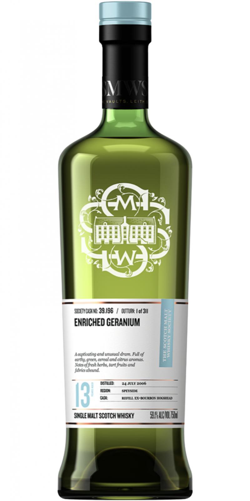 Linkwood 2006 SMWS 39.196 Enriched geranium