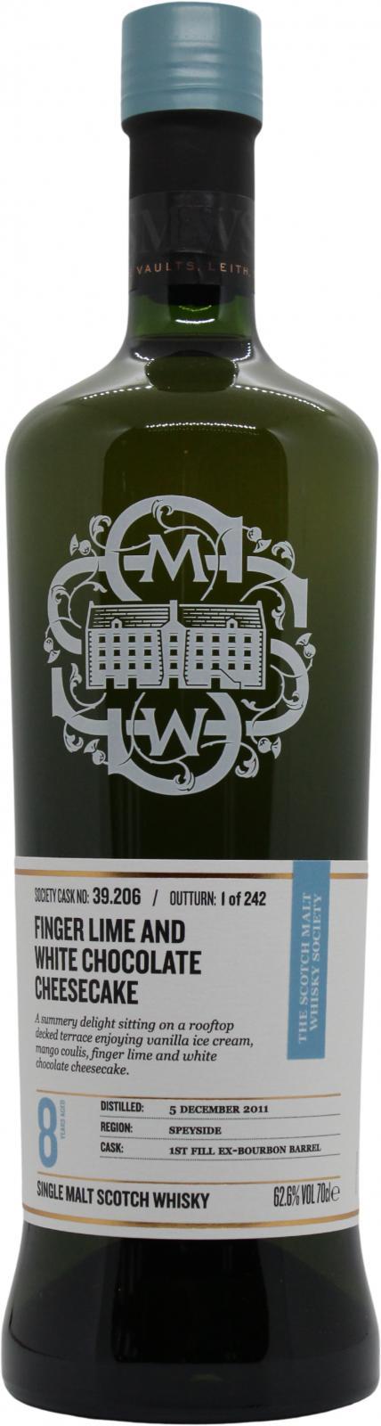 Linkwood 2011 SMWS 39.206 Finger lime and white chocolate cheesecake