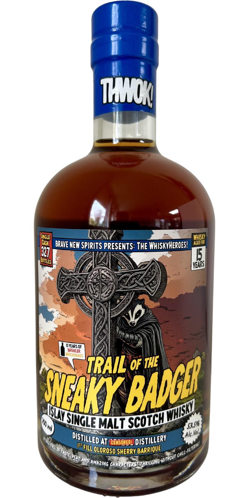 Islay Single Malt Scotch Whisky 15-year-old BNSp AxxxxG "Trail Of The Sneaky Badger"