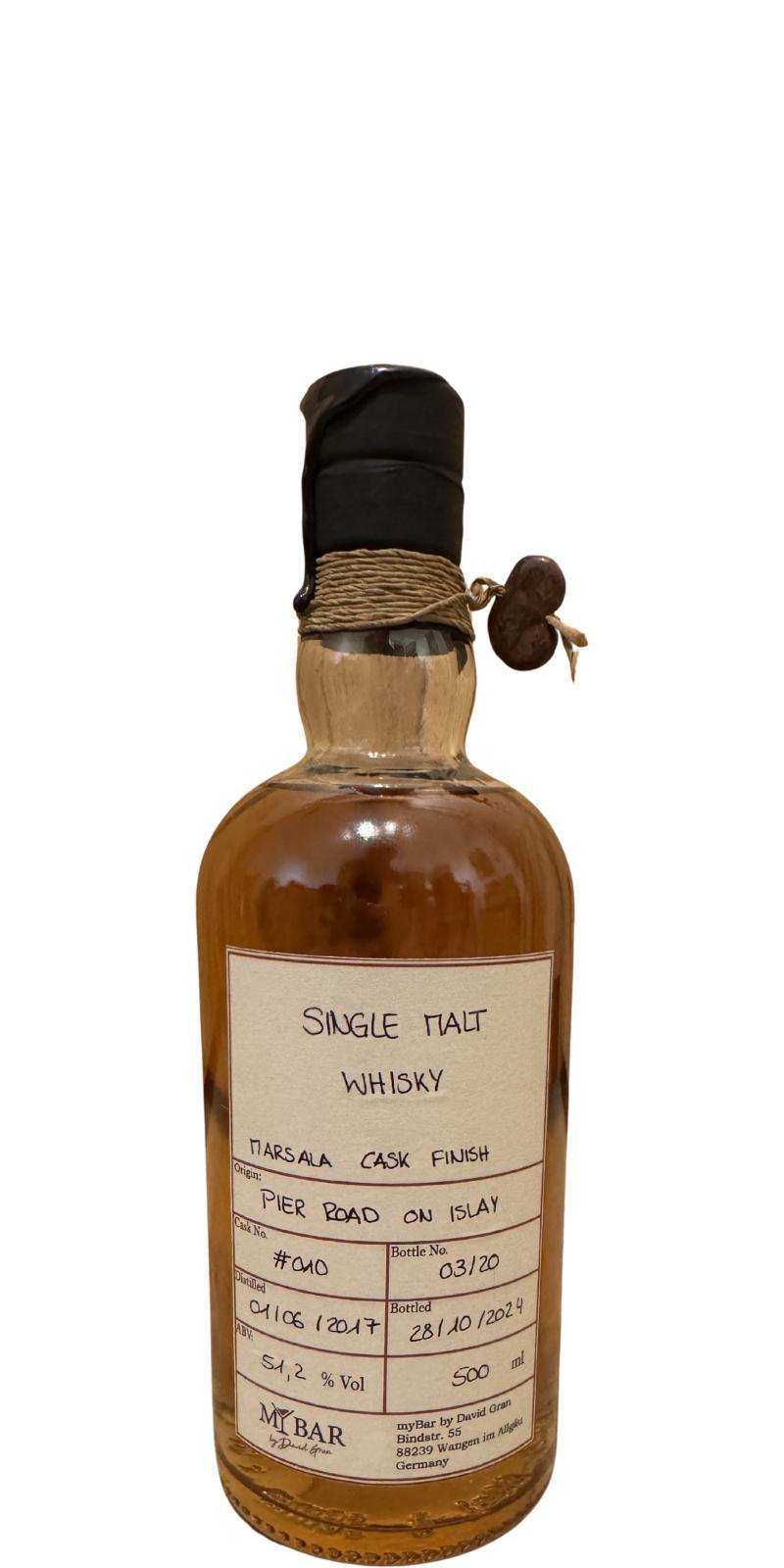 Single Malt Whisky Pier Road on Islay 2017 myBar Pier Road