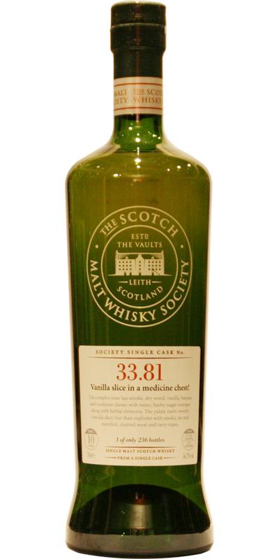 Ardbeg 1999 SMWS 33.81 Vanilla slice in a medicine chest!