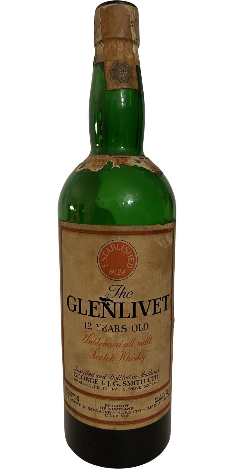 Glenlivet 12-year-old  Unblended All Malt Scotch Whisky