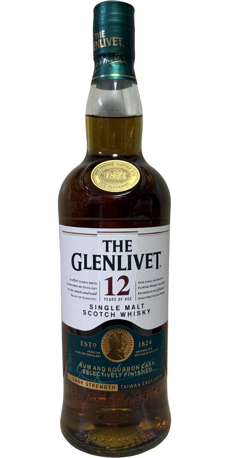 Glenlivet 12-year-old  Rum and Bourbon Cask Selection - Cask Strength