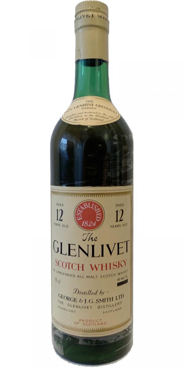 Glenlivet 12-year-old  An unblended all malt Scotch Whisky