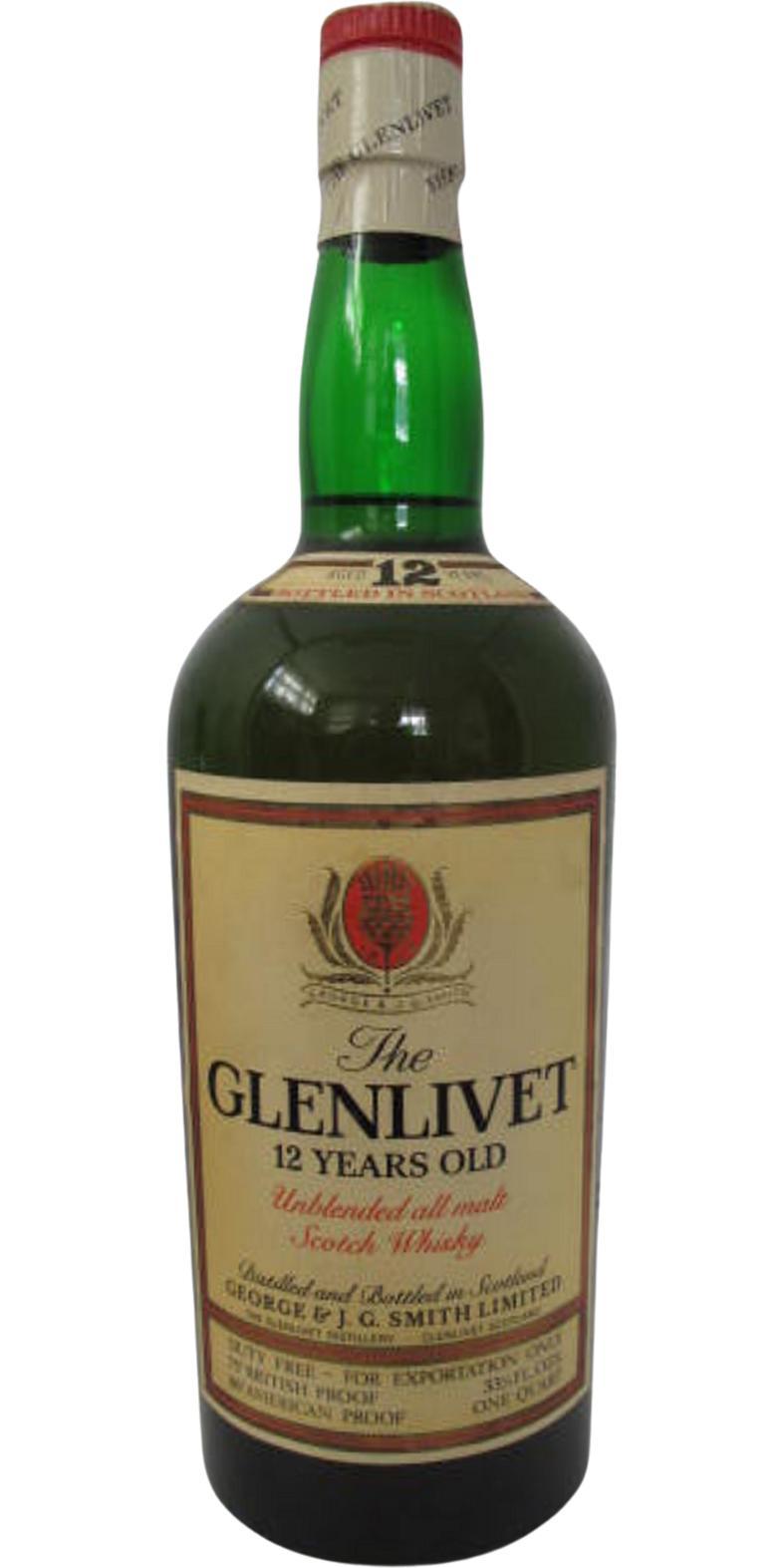 Glenlivet 12-year-old  Unblended All Malt Scotch Whisky