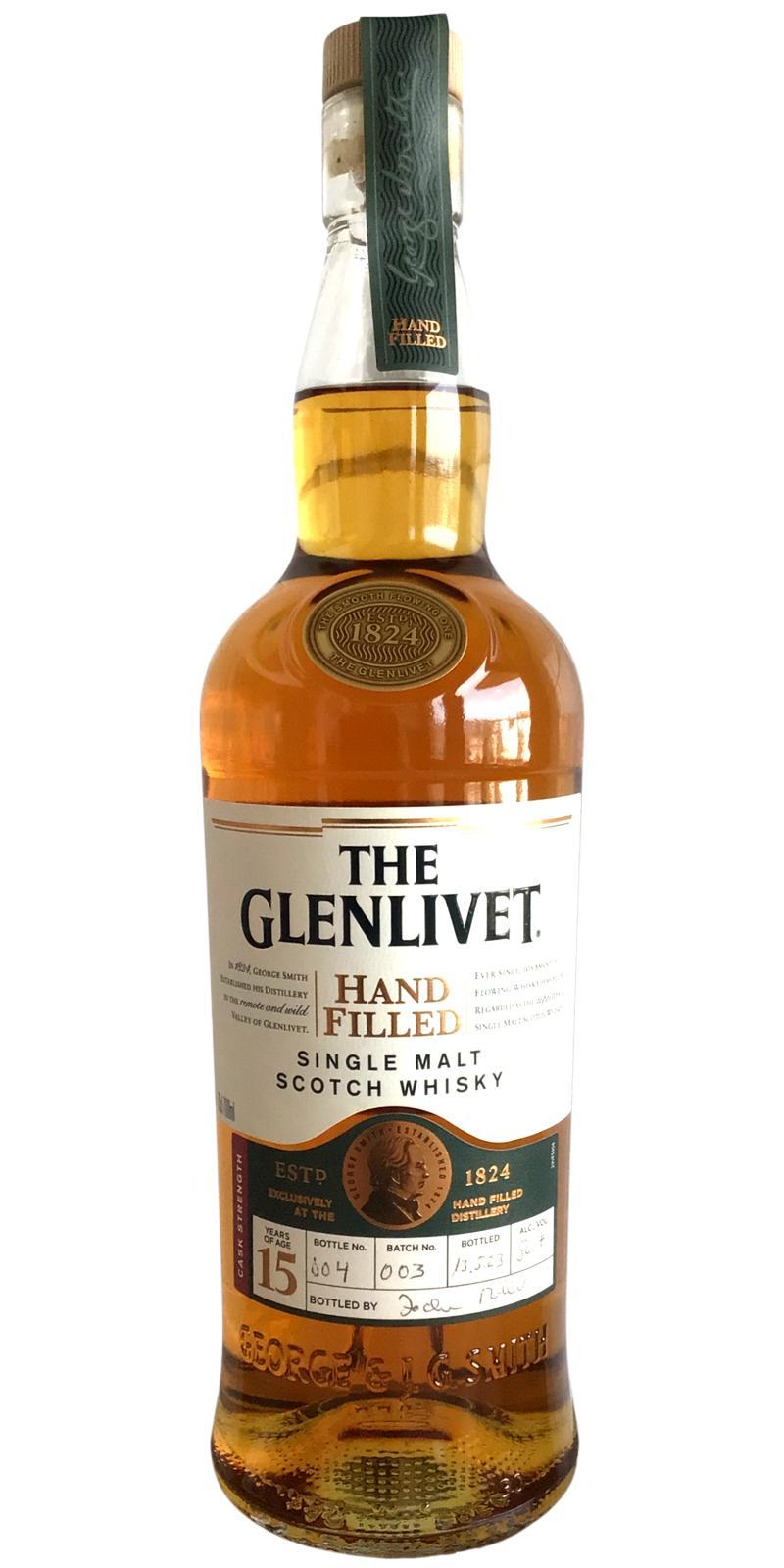 Glenlivet 15-year-old  Handfilled at Distillery