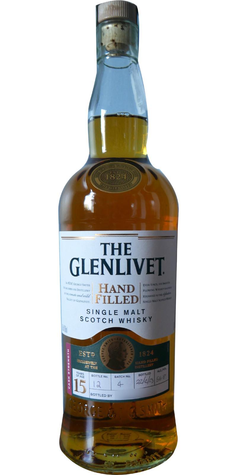 Glenlivet 15-year-old  Handfilled