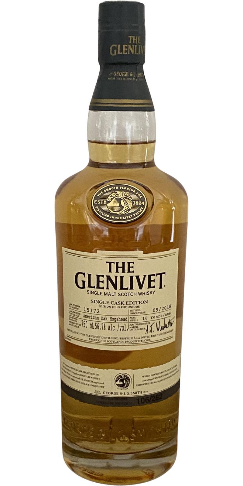 Glenlivet 16-year-old  Single Cask Edition