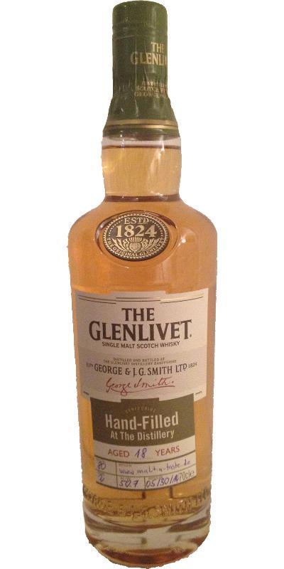 Glenlivet 18-year-old  Hand-filled at the distillery