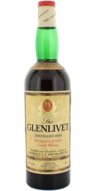 Glenlivet 1954  Unblended all malt Scotch Whisky