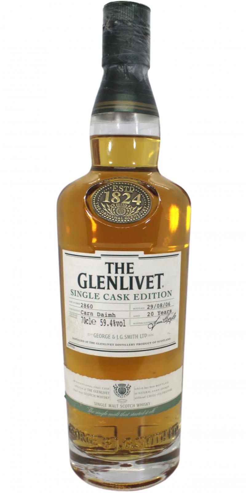 Glenlivet 20-year-old - Carn Daimh  Single Cask Edition