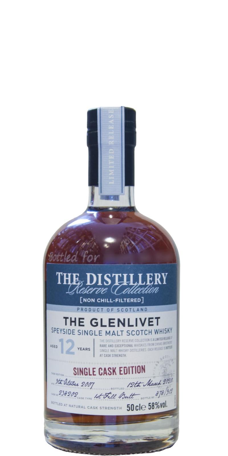 Glenlivet 2007  The Distillery Reserve Collection - Single Cask Editon