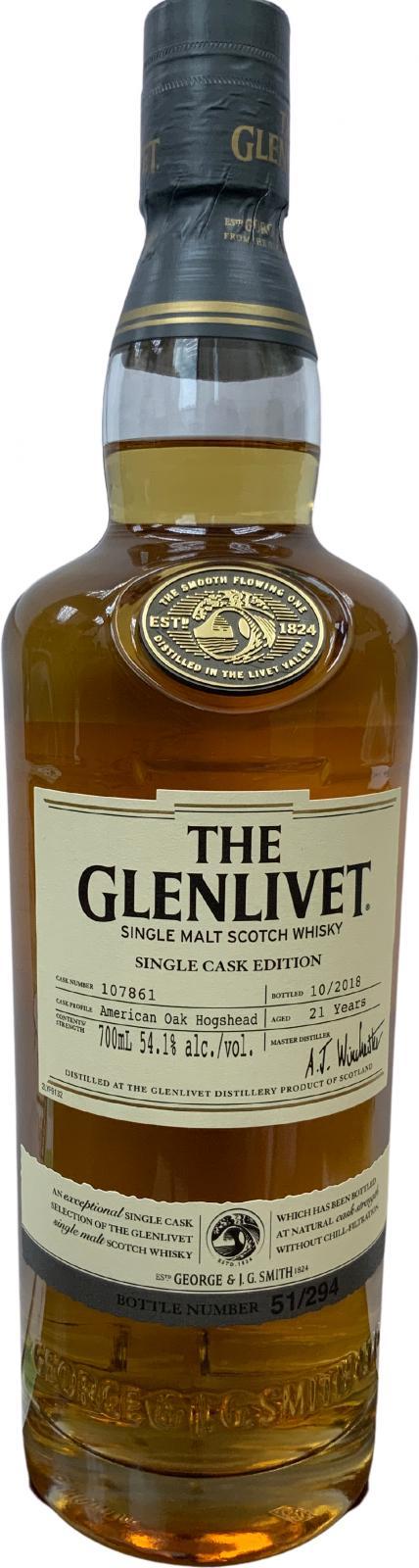 Glenlivet 21-year-old  Single Cask Edition