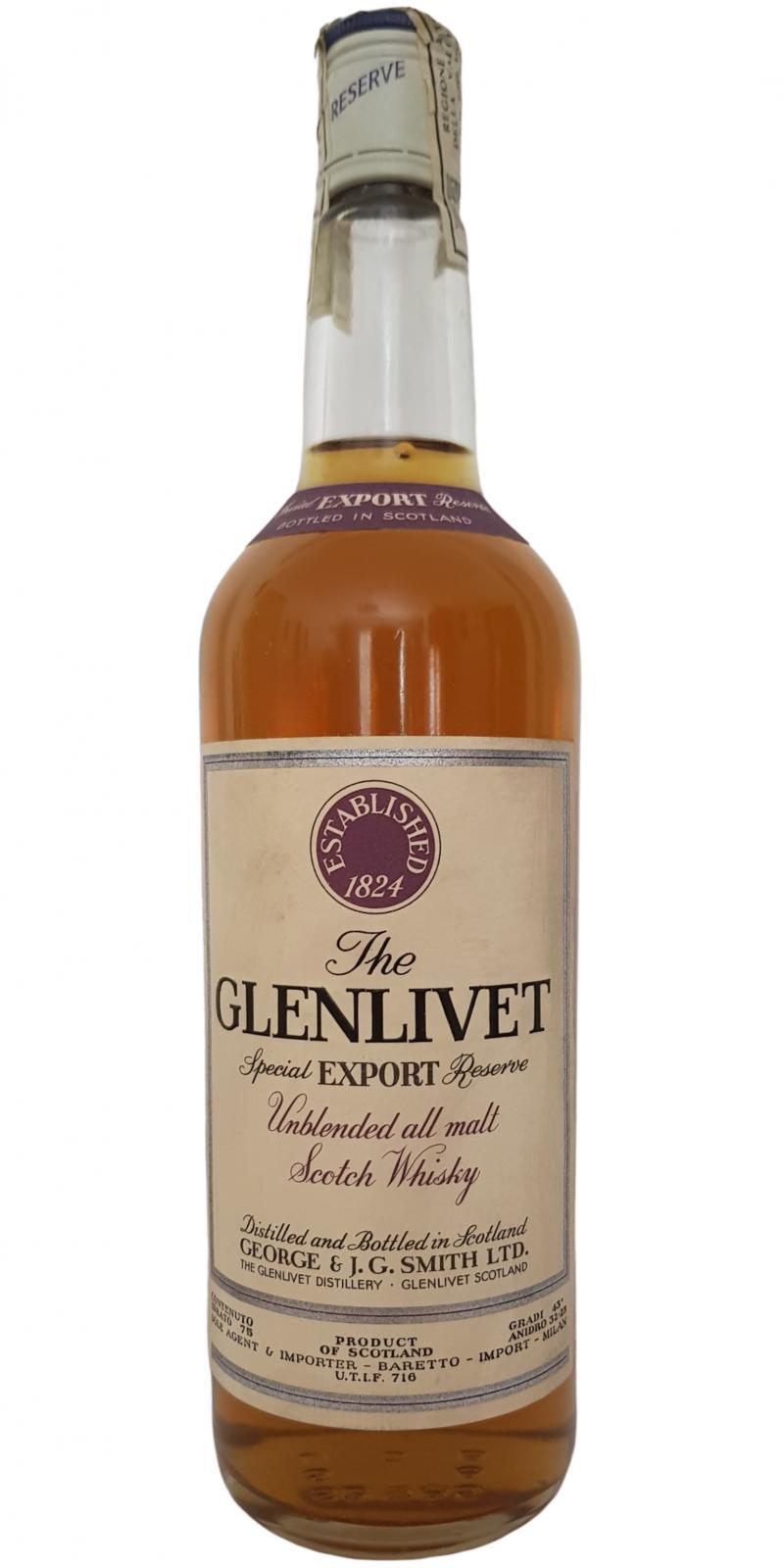 Glenlivet George & J.G. Smith's  Special Export Reserve