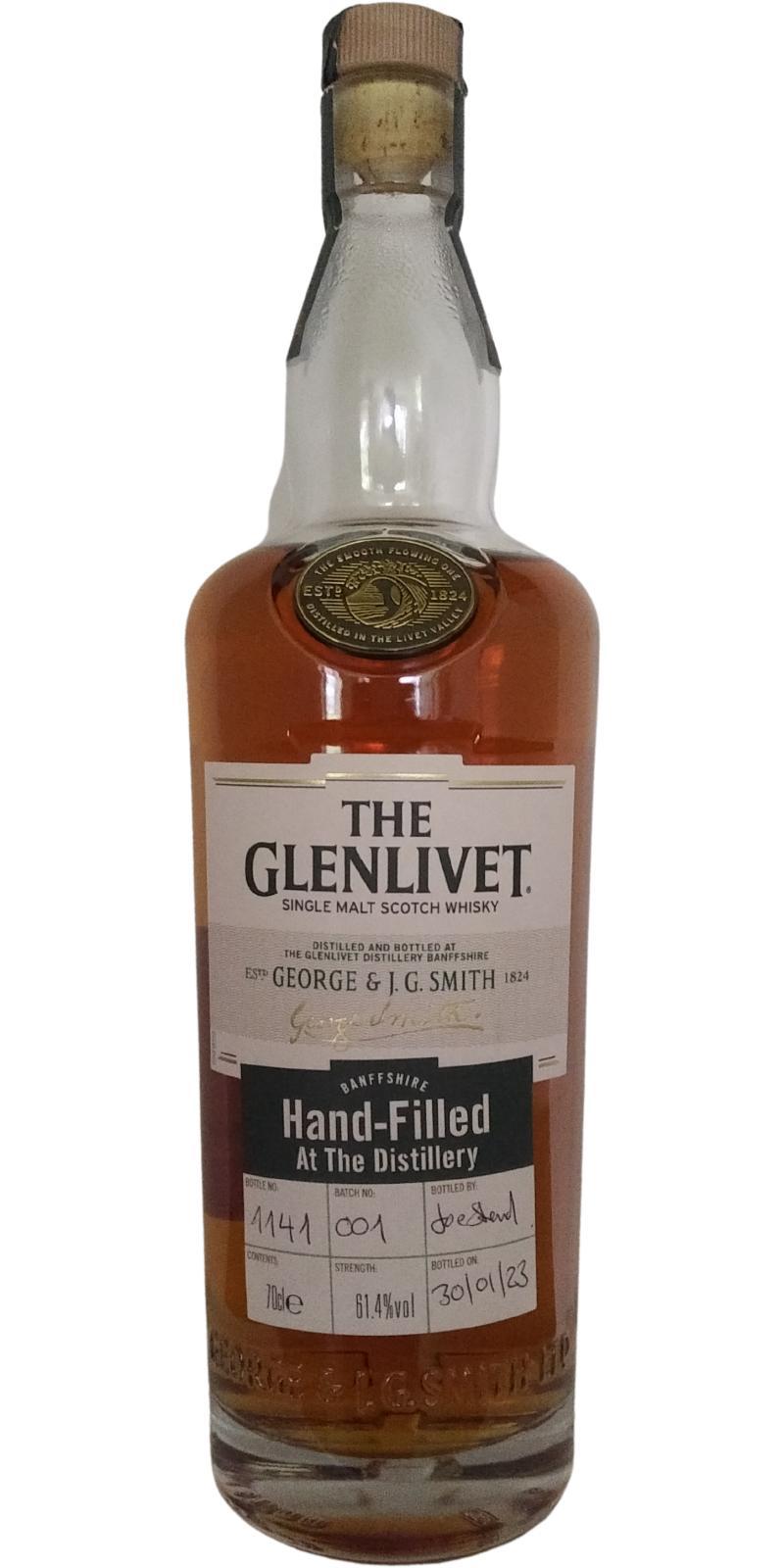 Glenlivet Hand filled at the distillery