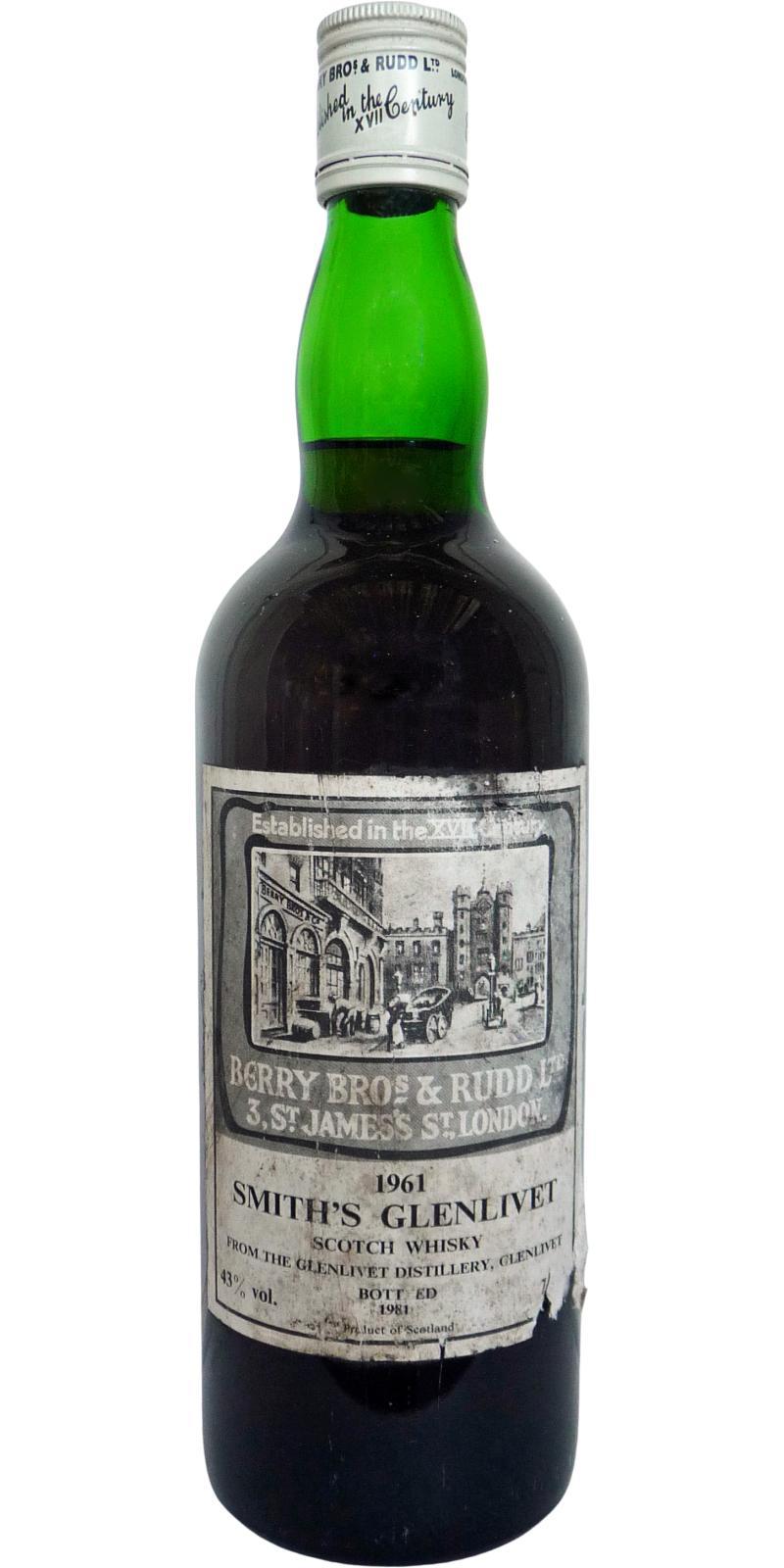 Glenlivet 1961 BR  Smith's Glenlivet