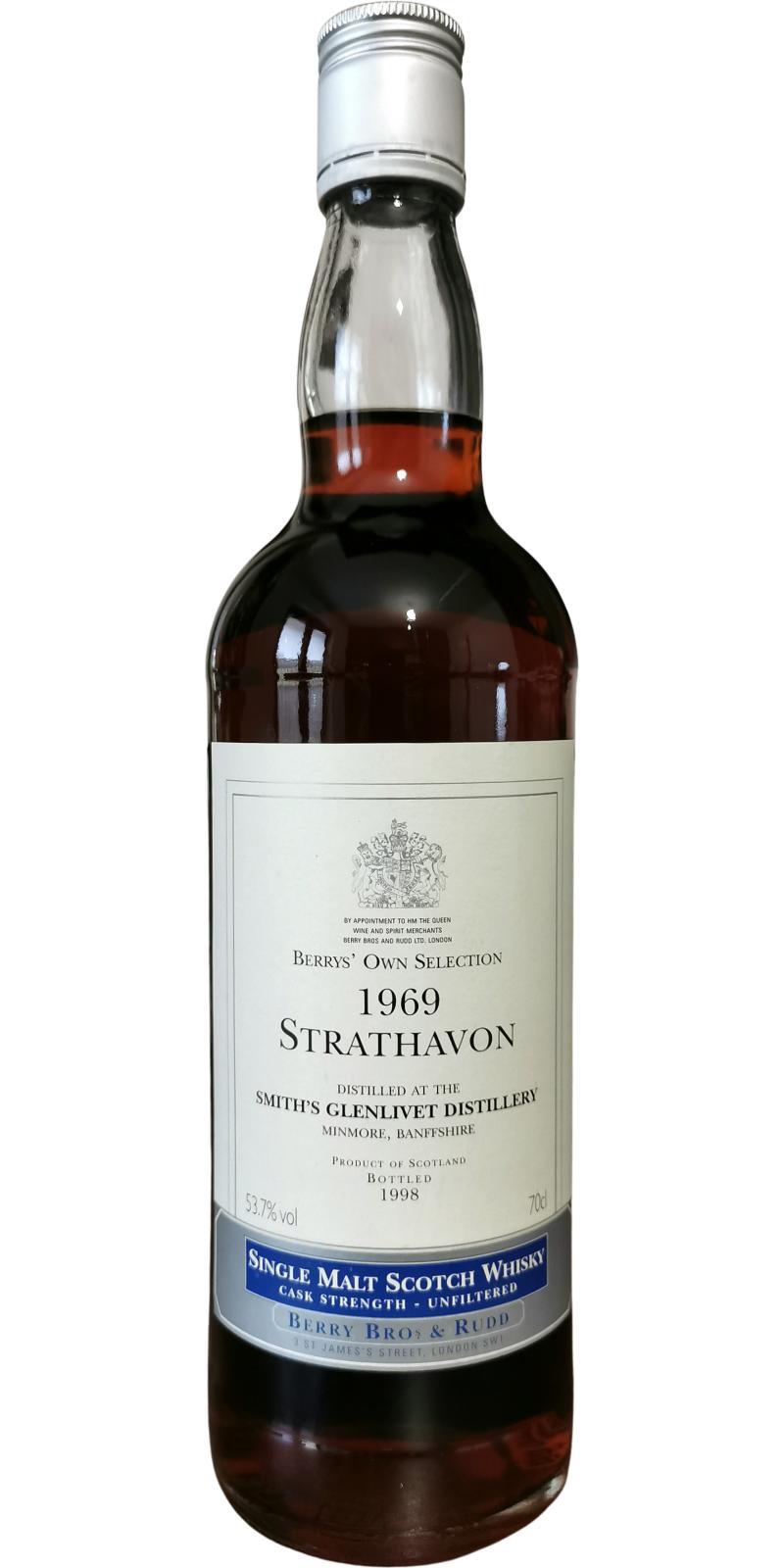 Glenlivet 1969 BR Strathavon  Berrys' Own Selection
