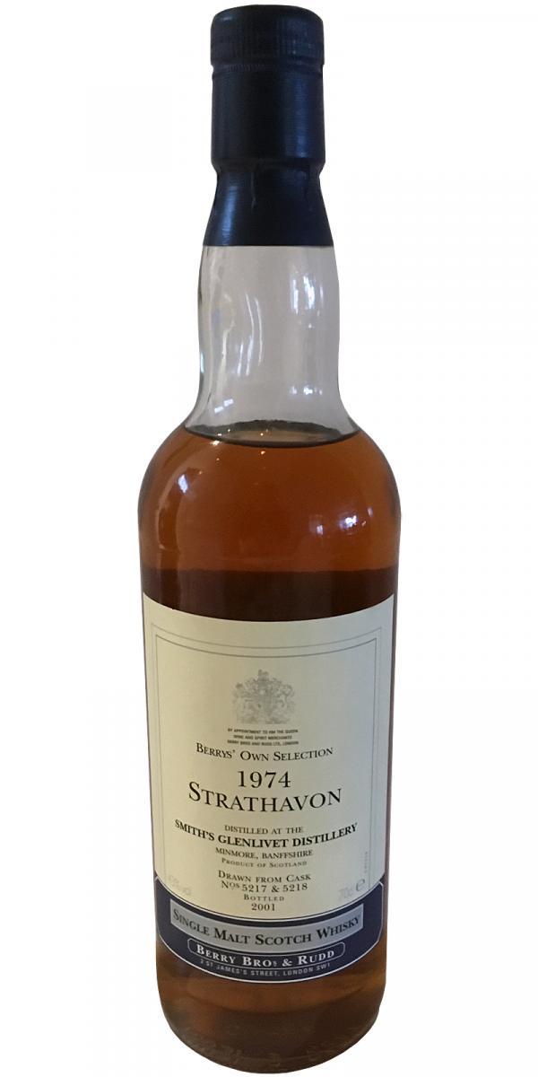 Glenlivet 1974 BR Strathavon  Berrys' Own Selection