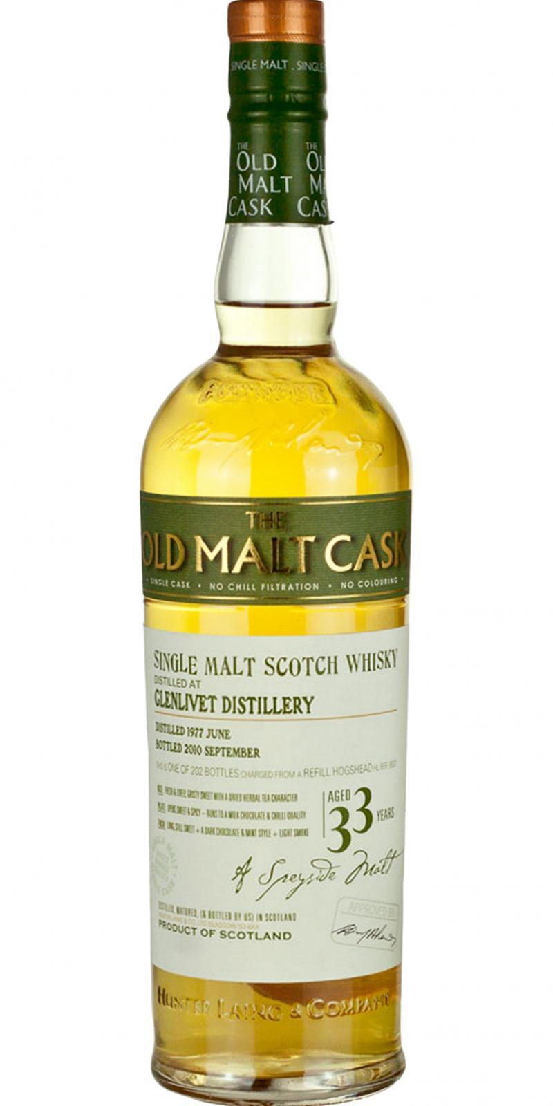 Glenlivet 1977 DL  The Old Malt Cask