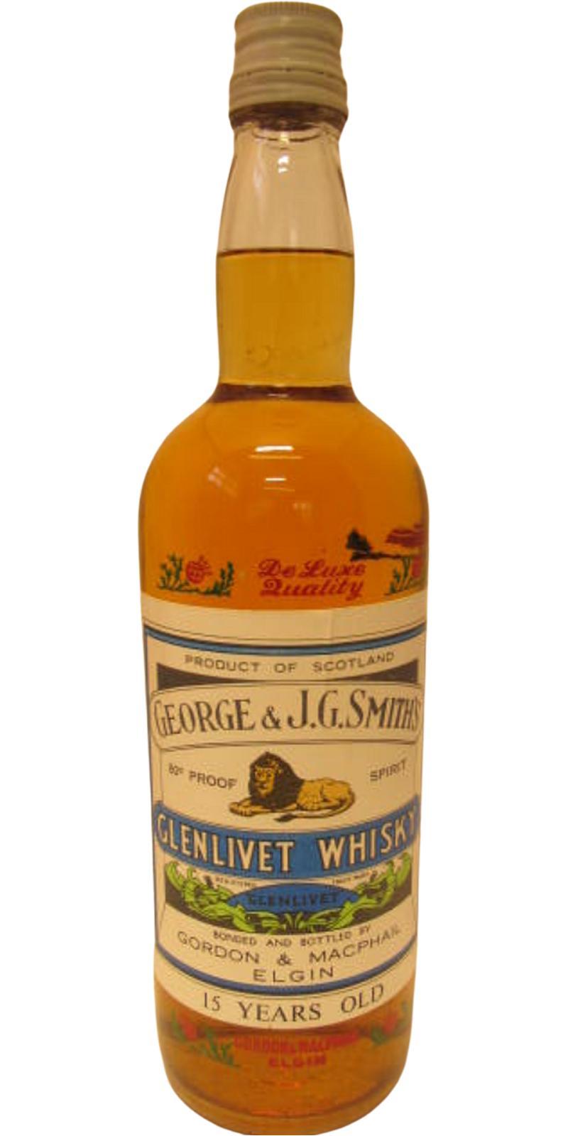 Glenlivet 15-year-old GM  George & J.G. Smith's - De Luxe Quality